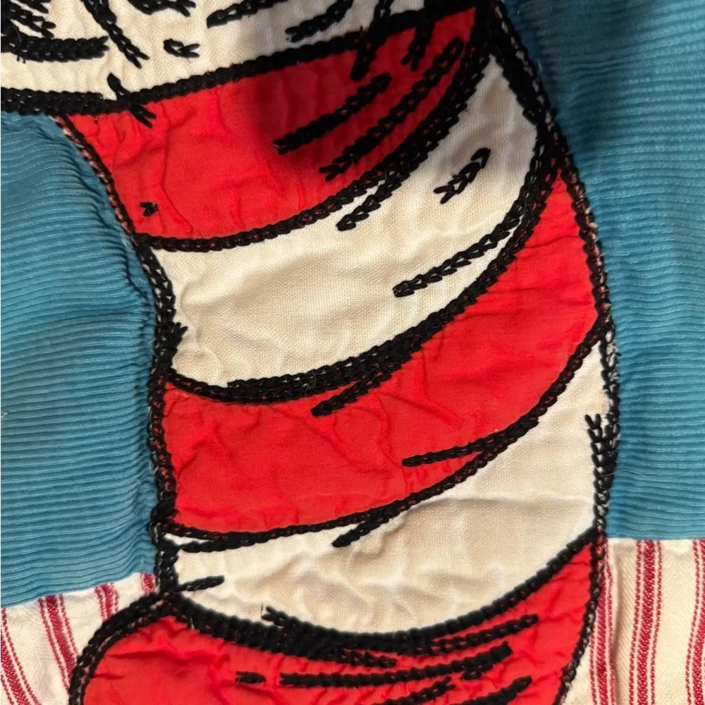 Pottery Barn Dr. Seuss Cat in the Hat Kids Appliqué Pillow Shams